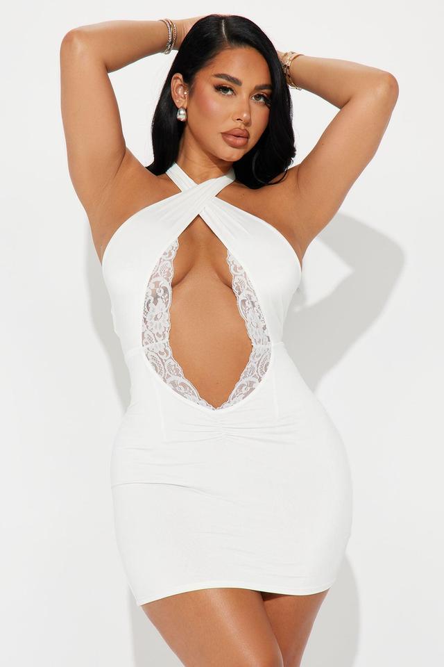 Kourtney Micro Mini Dress - White Product Image