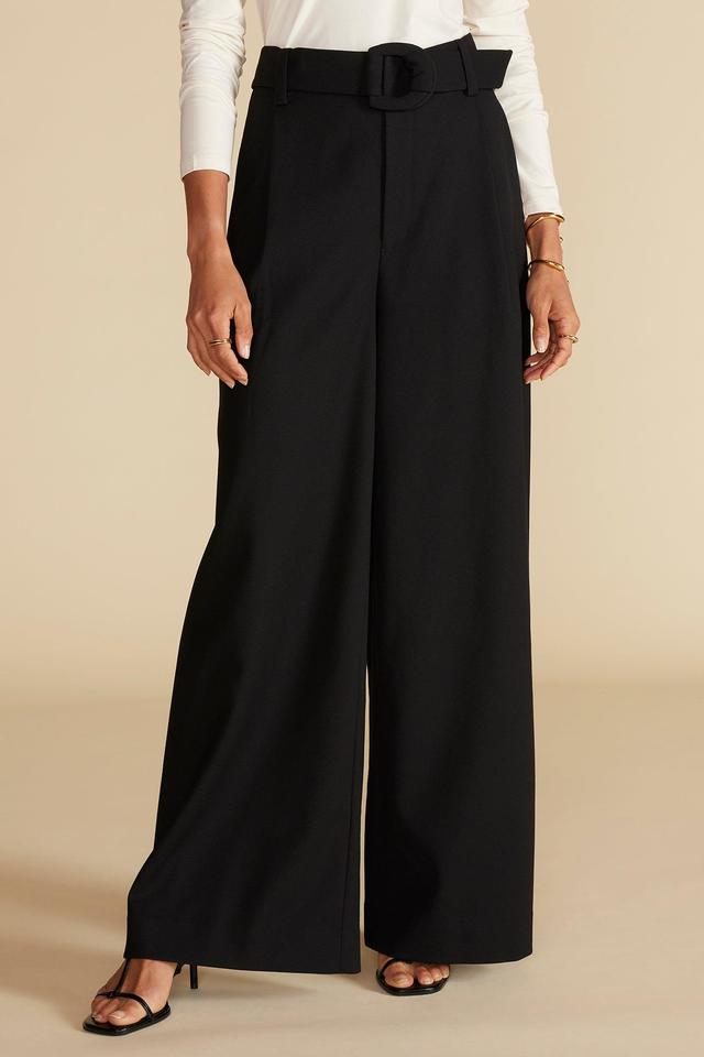 Victoire Wide Leg Pants - Black Product Image