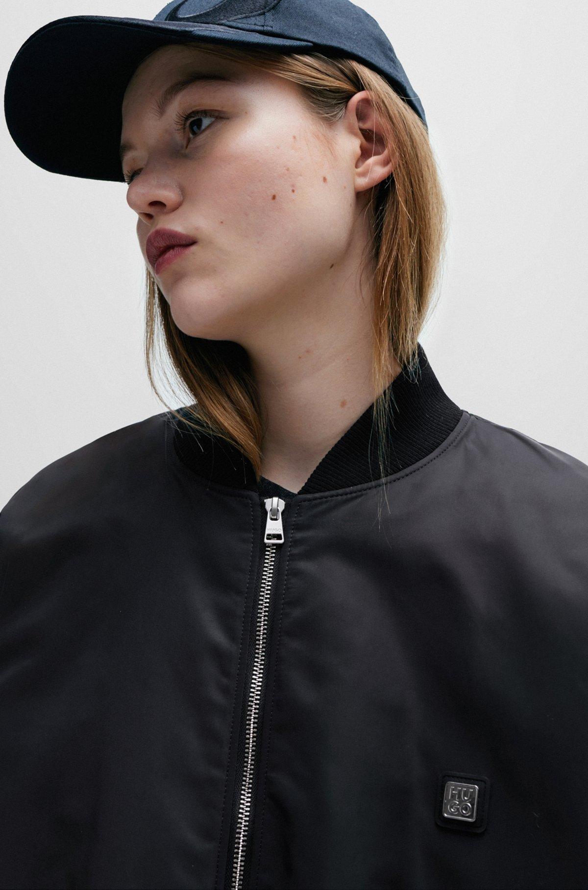 Oversize-fit bomber jacket in water-repellent fabric Product Image