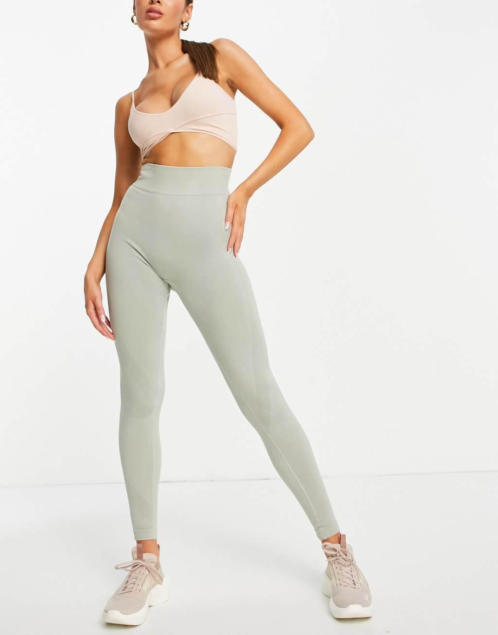 ASOS 4505 seamless legging with rouch bum detail in acid wash Product Image