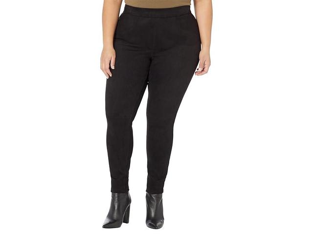 HUE Plus Size Micro Suede High-Rise Leggings Women's Casual Pants Product Image