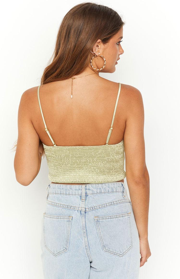 Jaid Green Corset Crop Top Product Image