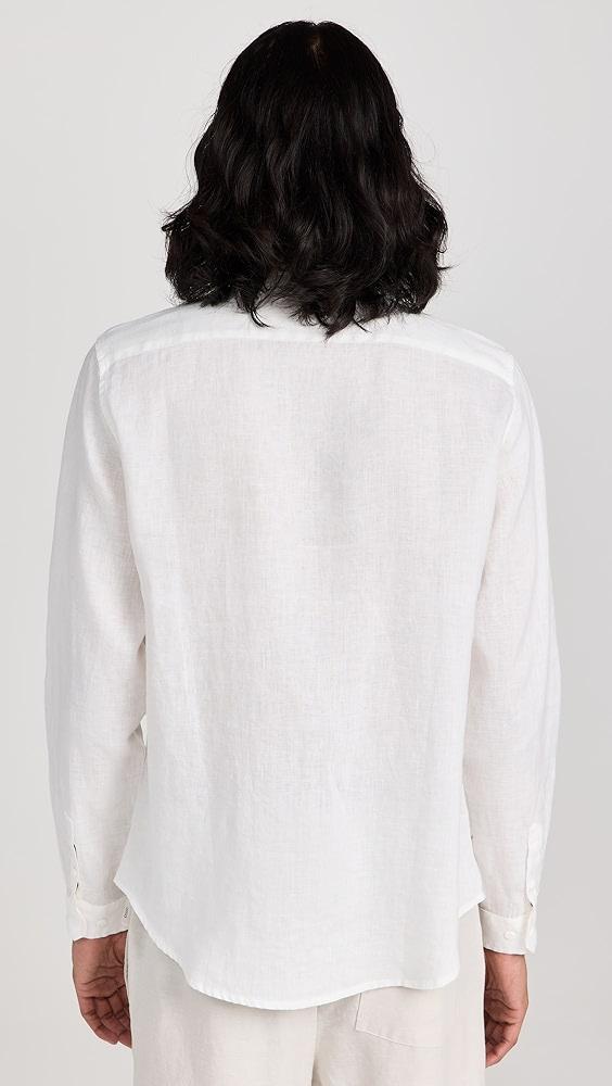 Onia Mandarin Collar Linen Shirt | Shopbop Product Image