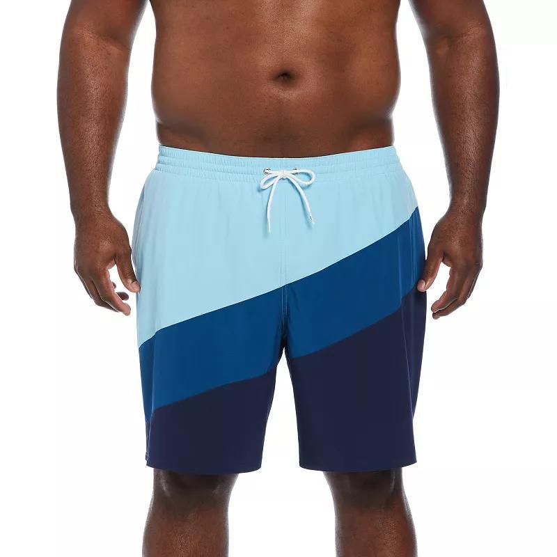 Big & Tall Nike 9-in. Color Surge Volley Swim Trunks, Mens Black Navy Product Image