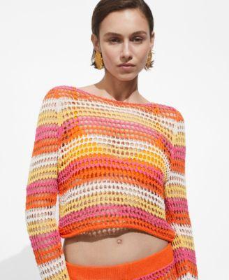 Women's Combined Crochet Sweater Product Image