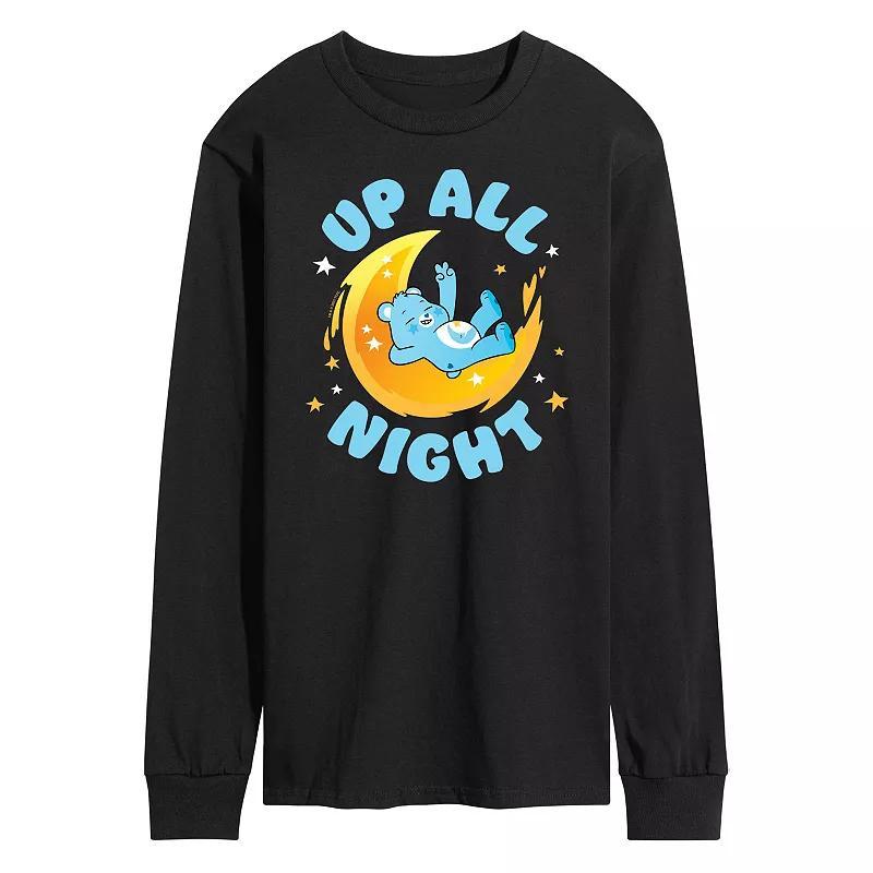 Mens Care Bears Unlock The Magic Up All Night Long Sleeve Graphic Tee Product Image