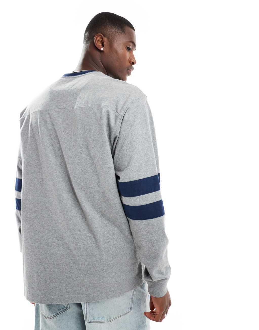 Vans Sanders varsity sweatshirt in gray Product Image