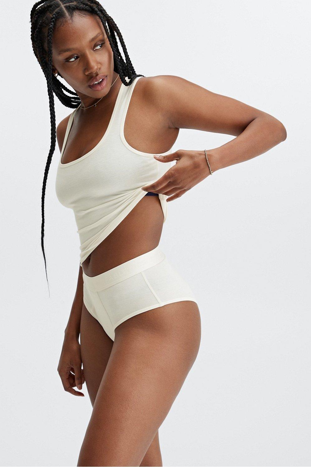 Fabletics 24-7 High-Waisted Brief Womens white Size M Product Image