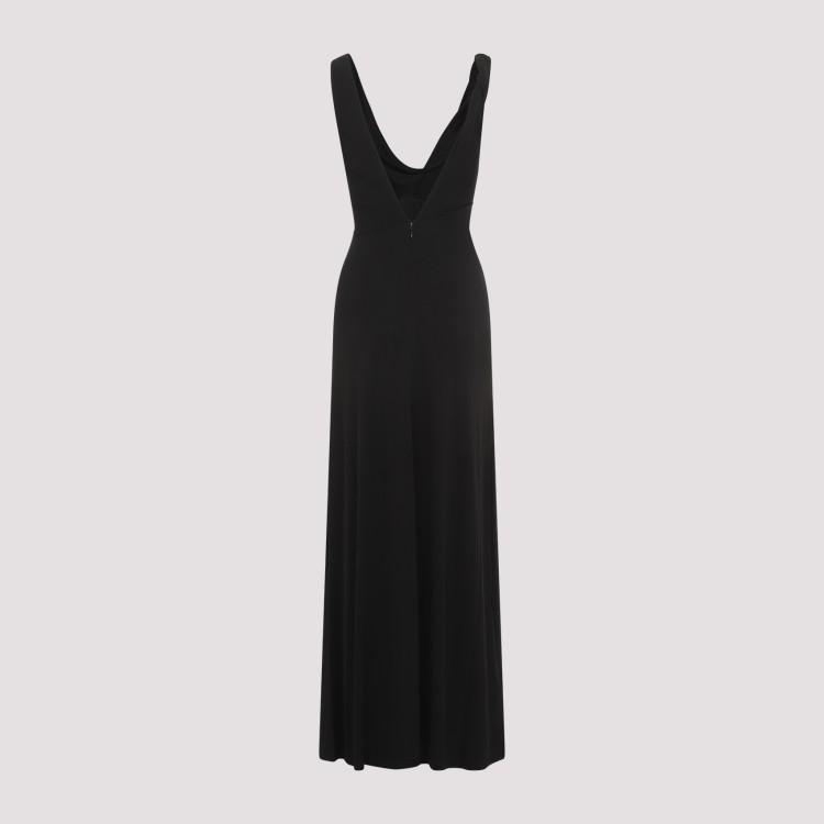 TOTÊME Twist Drape Long Dress In  Black Product Image