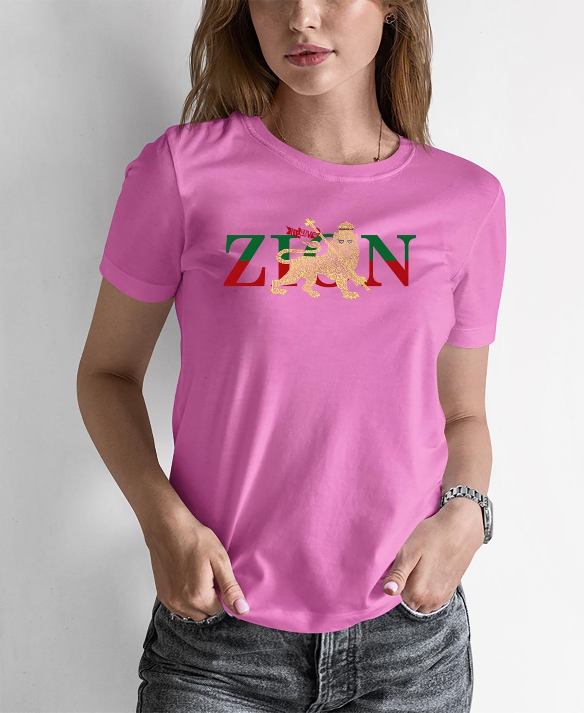 Womens Word Art Zion One Love T-Shirt Product Image