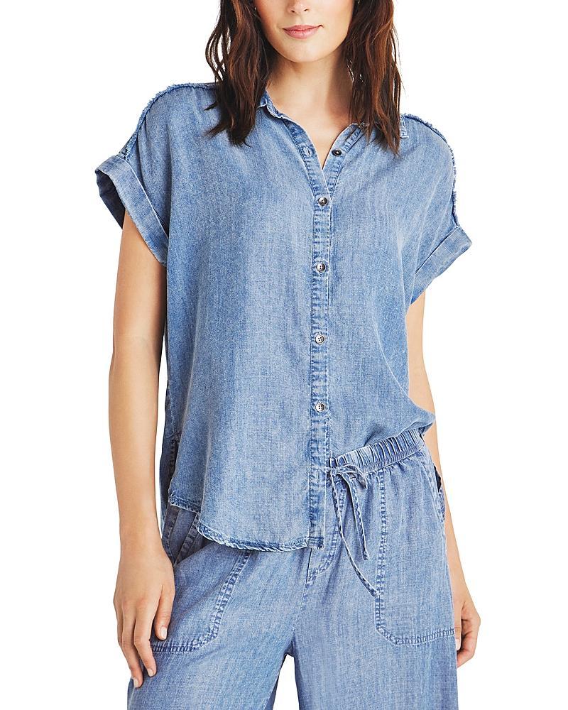 Splendid Kathryn Chambray Short Sleeve Shirt Product Image