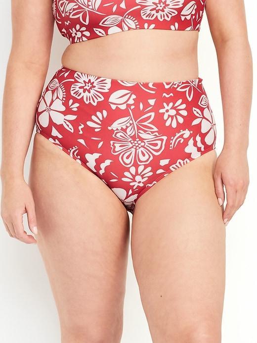 High-Waisted French-Cut Bikini Swim Bottoms Product Image