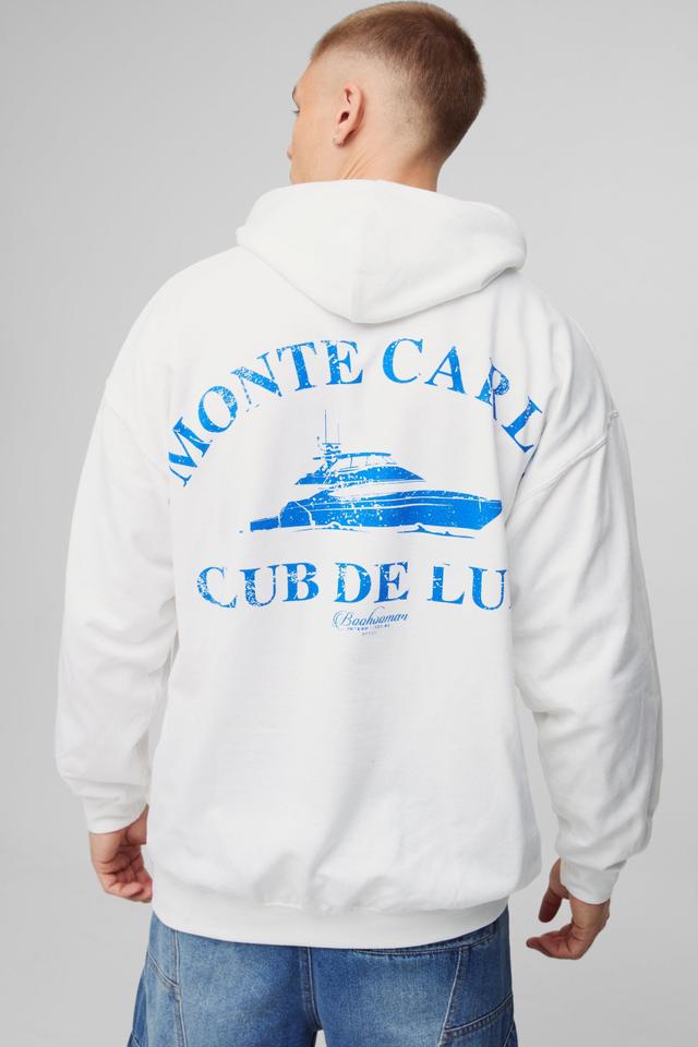 Oversized Monaco Graphic Hoodie | boohooMAN USA Product Image