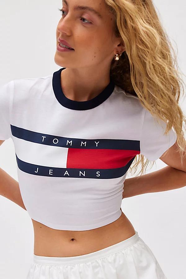 Tommy Jeans Colorblocked Slim Cropped Tee Womens at Urban Outfitters Product Image