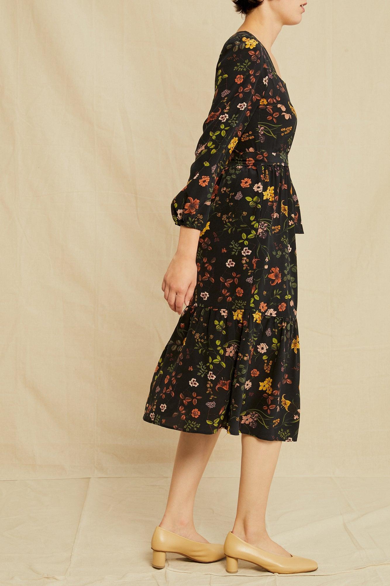 Adrienne Washable Silk Dress - Sait Germain Floral - ReAmour Product Image