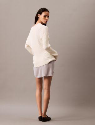 Boucle Relaxed V-Neck Sweater Product Image