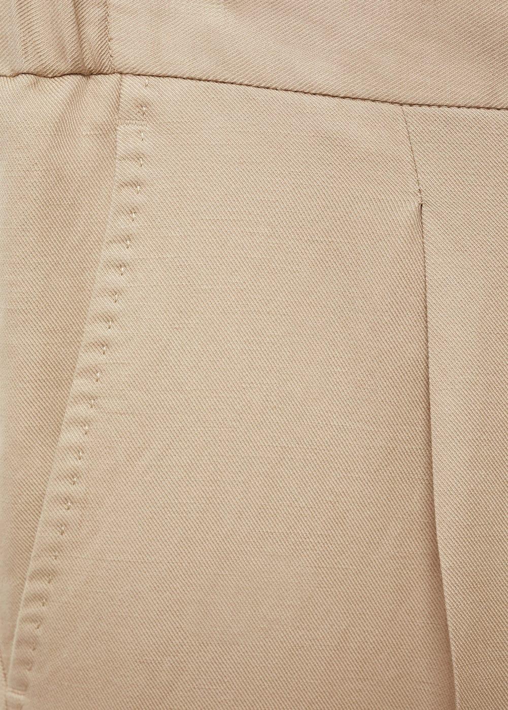 MANGO MAN - Tencel-linen pleated pants beigeMen Product Image