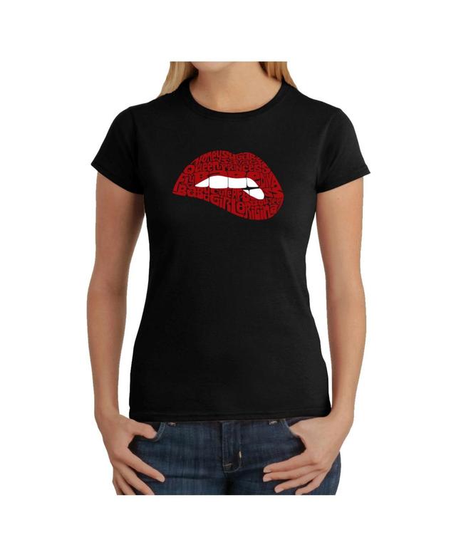 Womens Word Art T-Shirt - Savage Lips Product Image