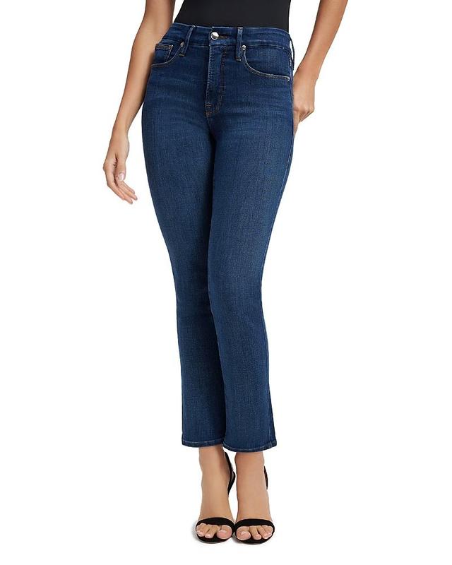 Good American Cotton Blend Good Legs High Rise Straight Jeans in Bb04 Product Image