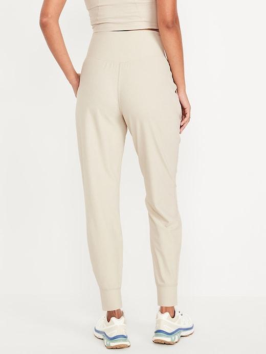 High-Waisted PowerSoft Ribbed 7/8 Joggers Product Image