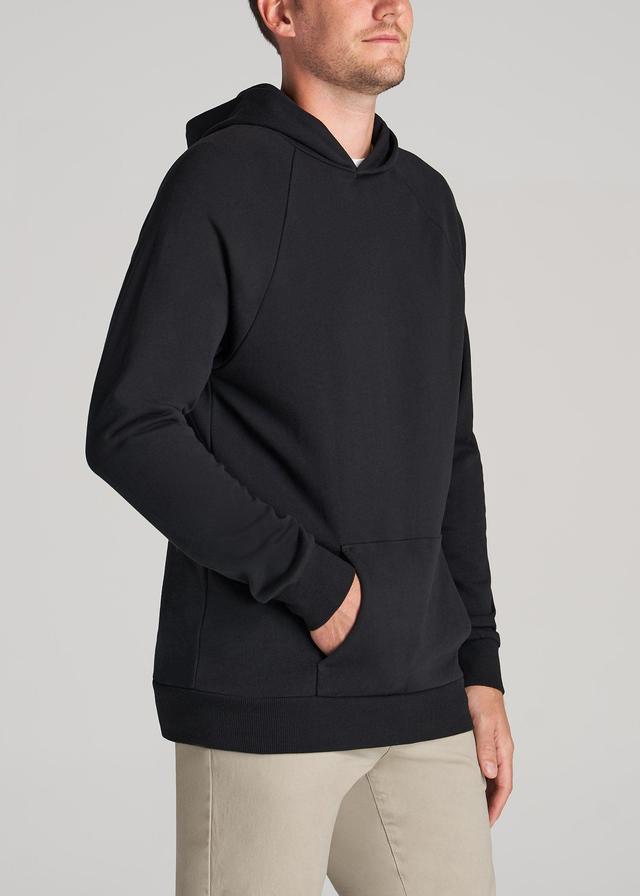 Wearever French Terry Raglan Men's Tall Hoodie in Black Product Image