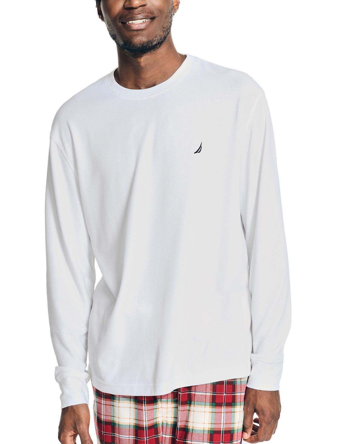 Nautica Mens Waffle Long-Sleeve Sleep T-shirt Product Image