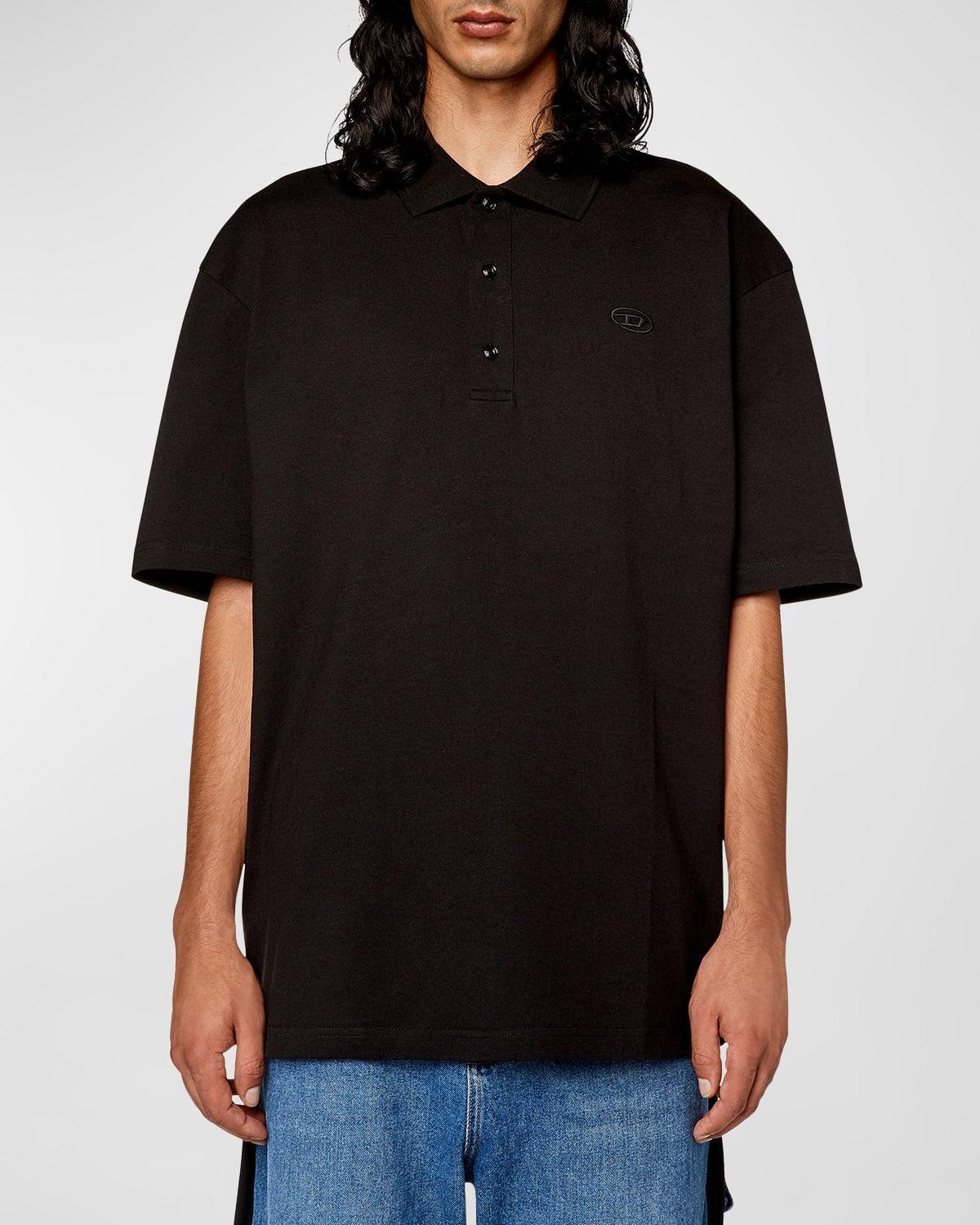 Mens Polo Shirt with Tonal Oval D Logo Product Image