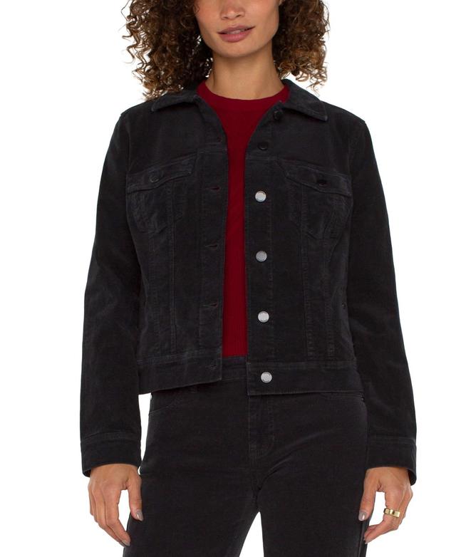 Liverpool Los Angeles Classic Jacket Stretch Corduroy (Ruby) Women's Vest Product Image