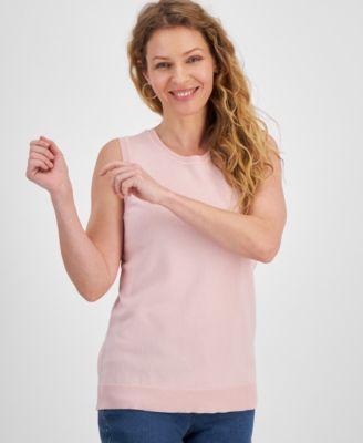 Style & Co Womens Sleeveless Shell Sweater Top, Created for Macys Product Image