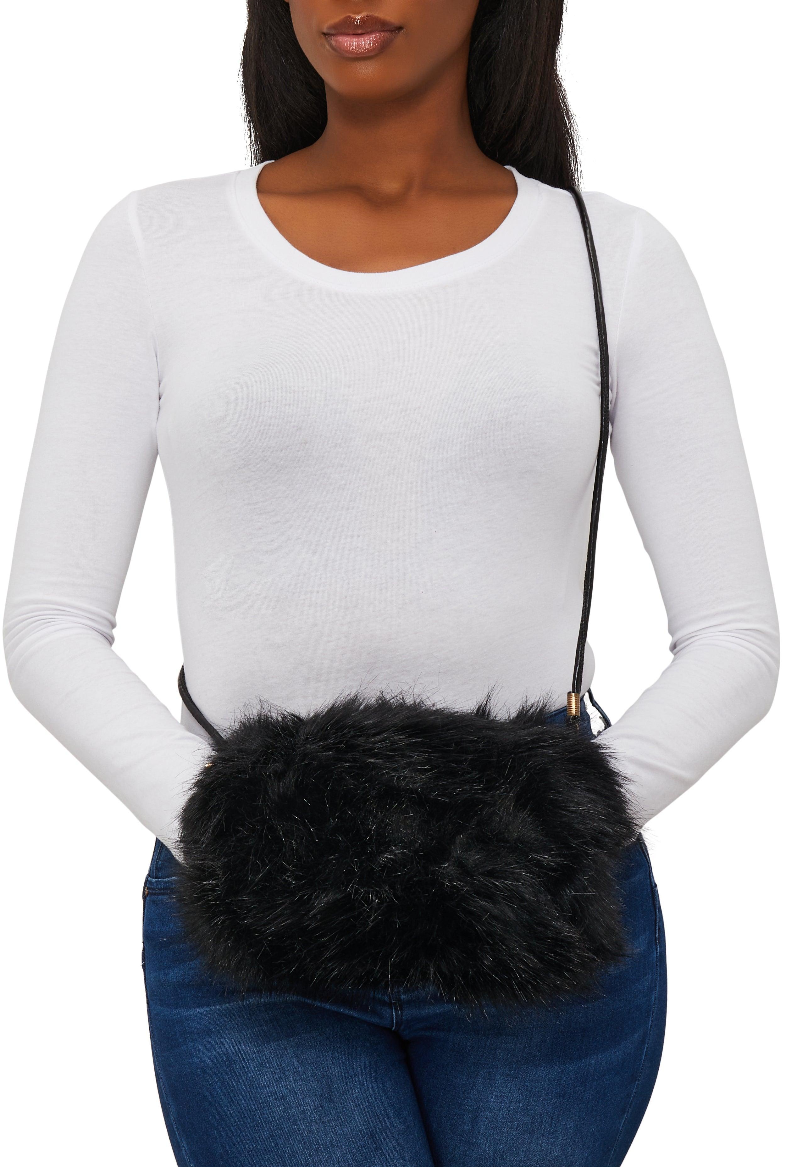 Faux Fur Muff Crossbody Bag Female Product Image