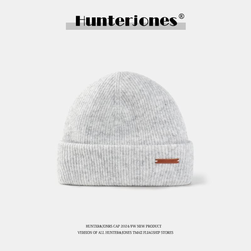 Plain Applique Knit Beanie Product Image