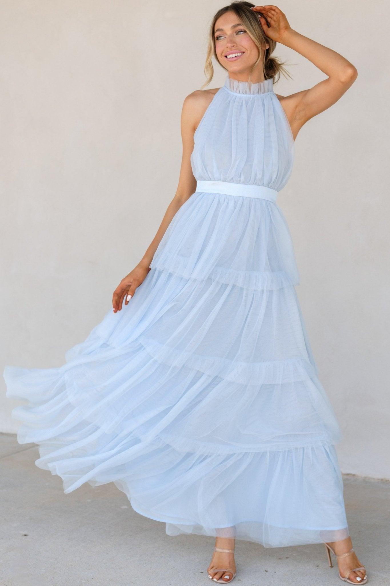 Aura Shock And Awe Blue Maxi Dress Product Image