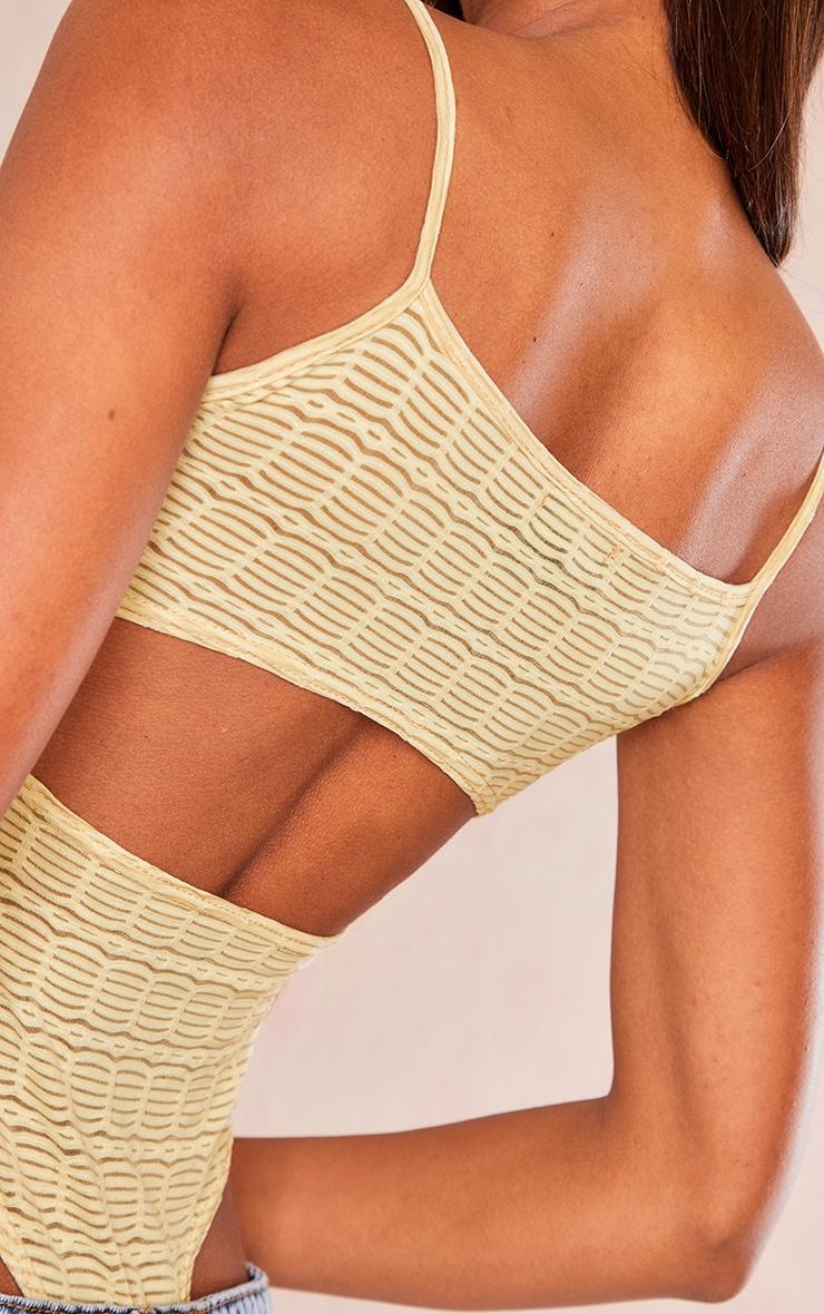 Stone Textured Strappy Open Back Bodysuit Product Image