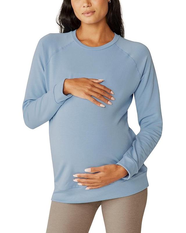 Beyond Yoga Maternity Favorite Raglan Crew Pullover (Black) Women's Clothing Product Image