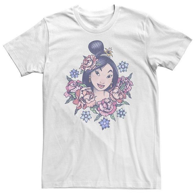 Big & Tall Disney Mulan Floral Portrait Vintage Tee, Mens Product Image