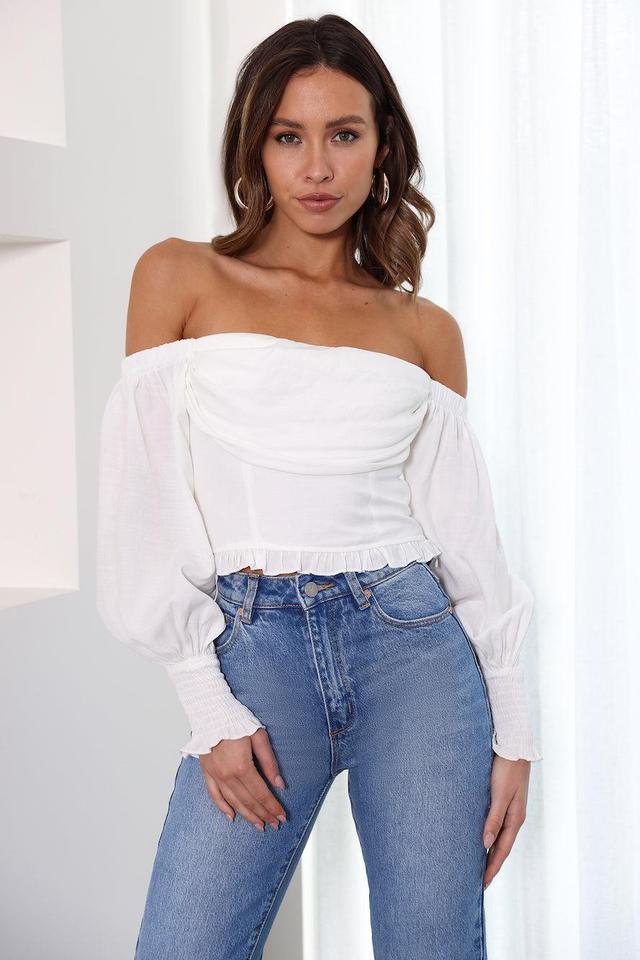 Island Stroll Crop Top White Product Image