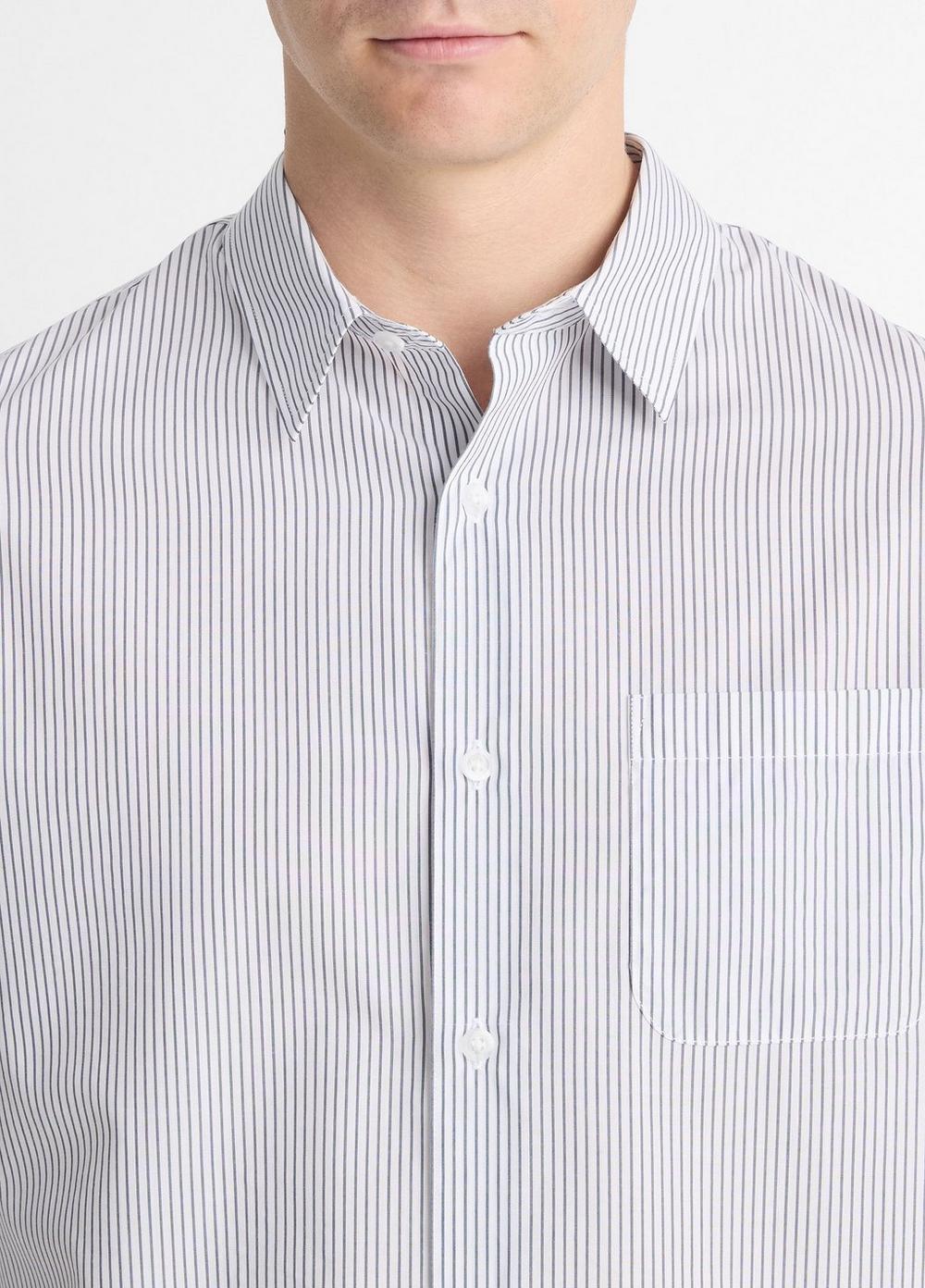 Basin Stripe Cotton-Blend Long-Sleeve Shirt Product Image