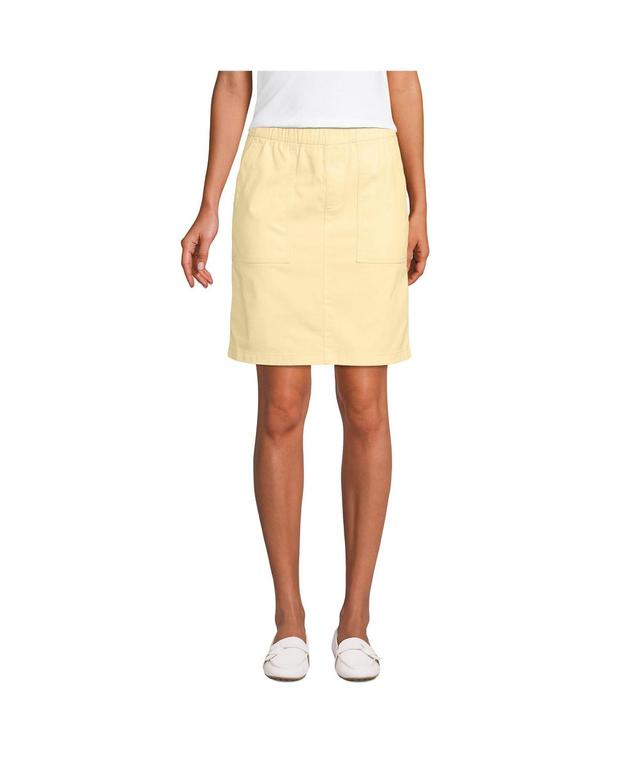 Petite Lands End Pull On Chino Skort, Womens Brown Product Image