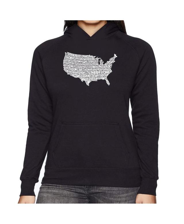 La Pop Art Womens Word Art Hooded Sweatshirt -The Star Spangled Banner Product Image