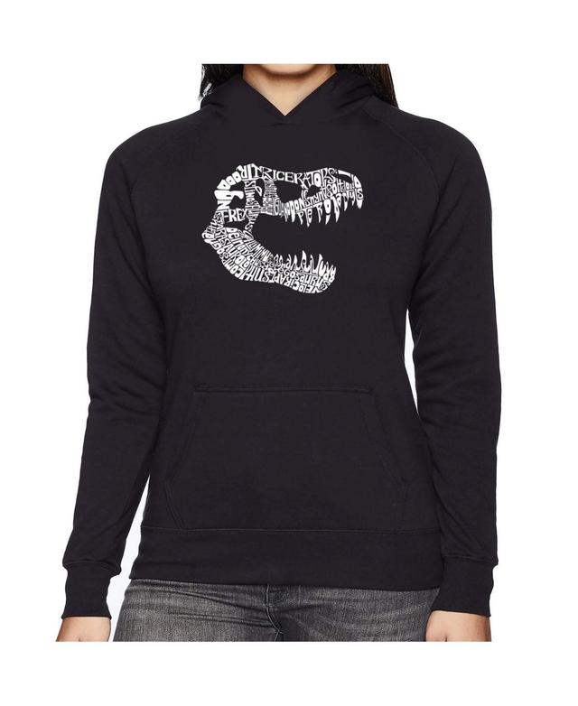 La Pop Art Womens Word Art Hooded Sweatshirt -Trex Product Image