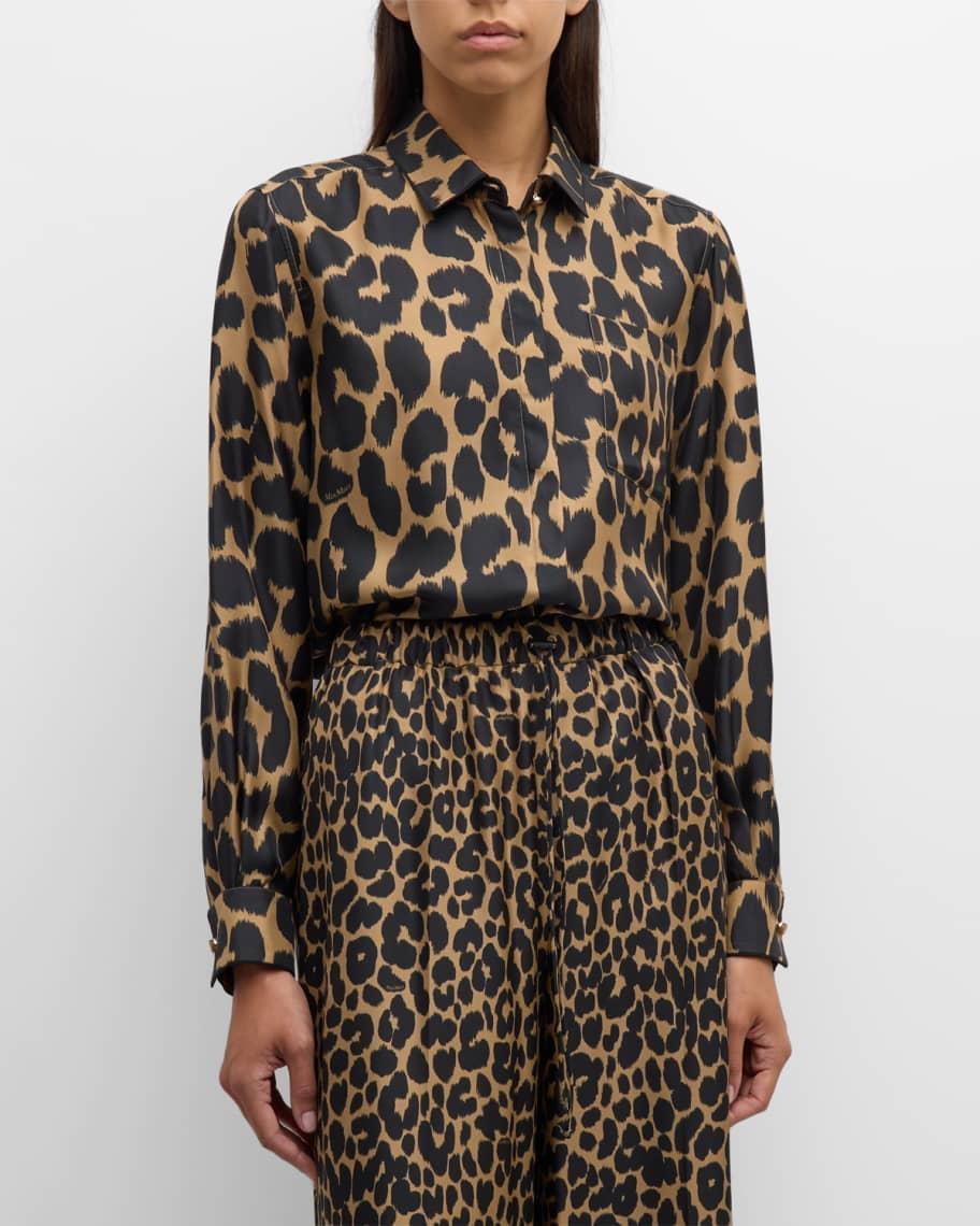 Etna Leopard Print Button-Front Shirt product image