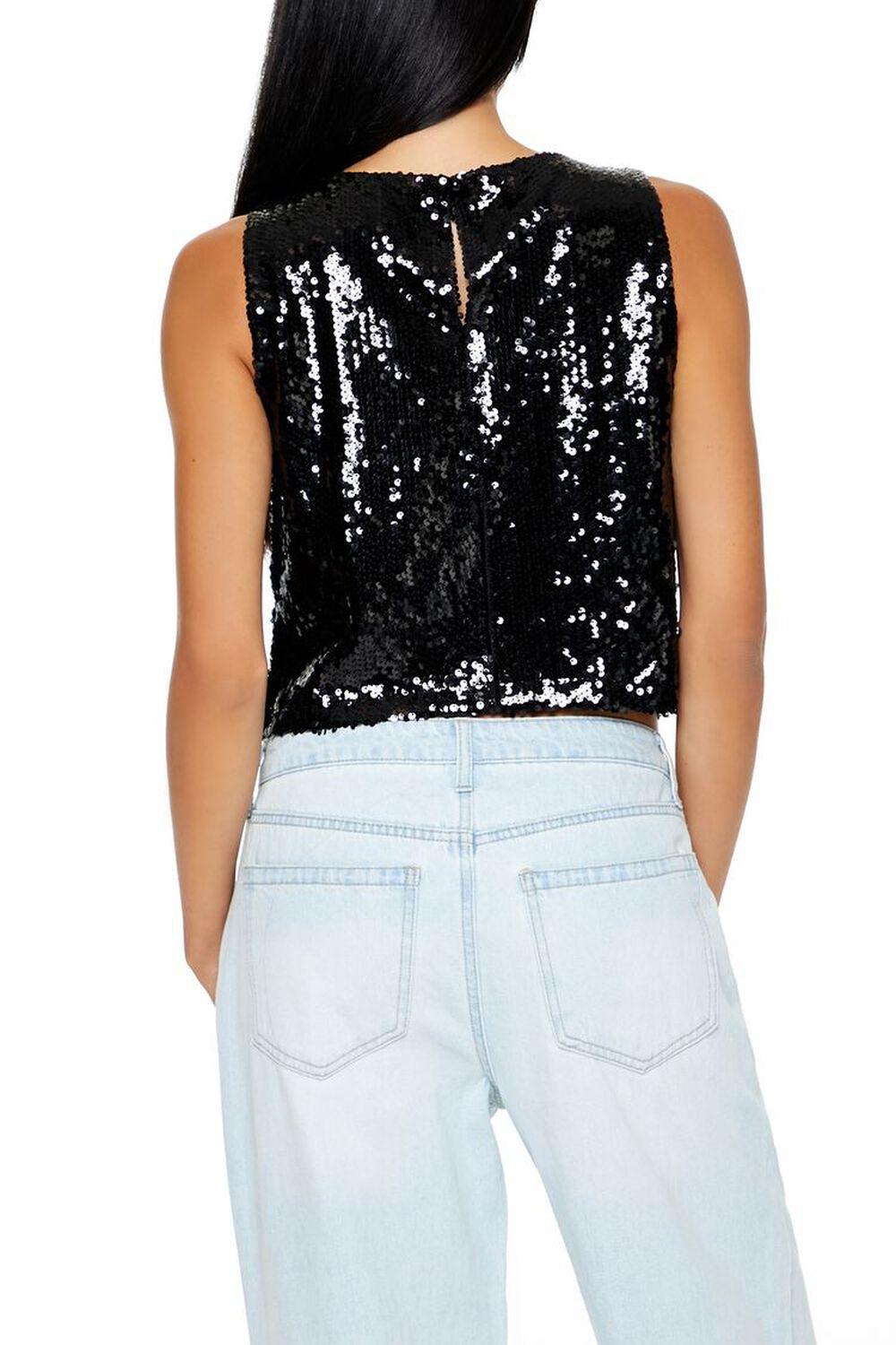 Sequin Bow Boxy Crop Top | Forever 21 Product Image