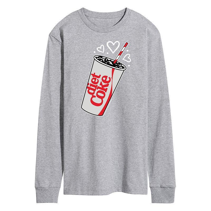 Mens Diet Coke Heart Bubbles Long Sleeve Graphic Tee Product Image