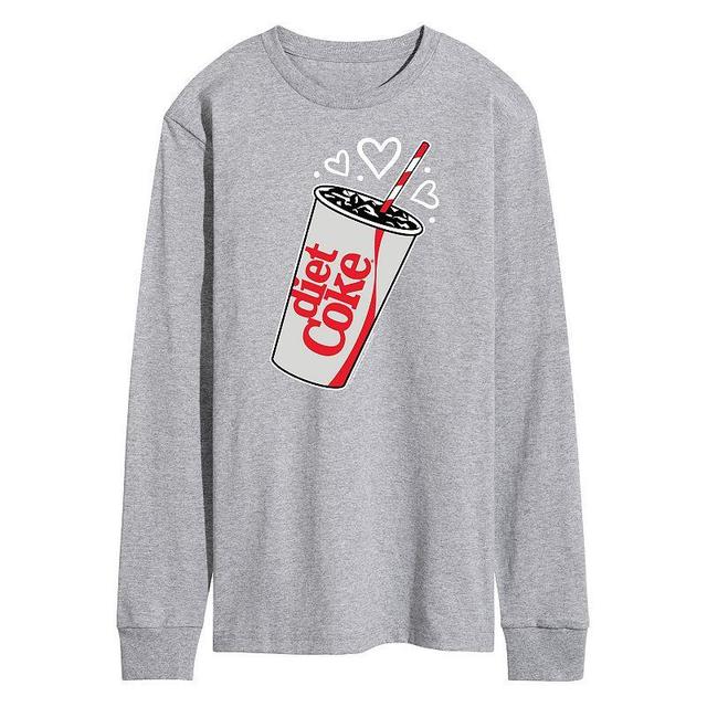 Mens Diet Coke Heart Bubbles Long Sleeve Graphic Tee Product Image