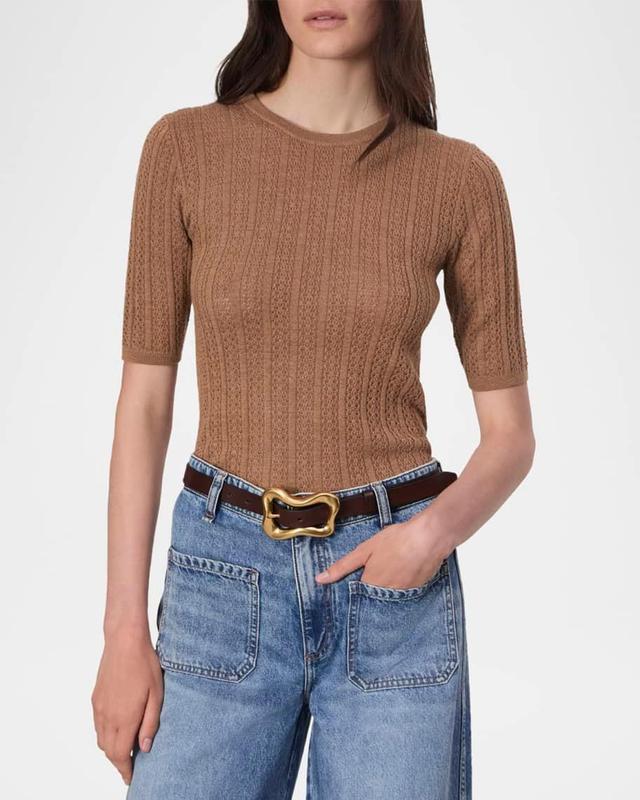 Tina Merino Wool Crewneck Top  Product Image