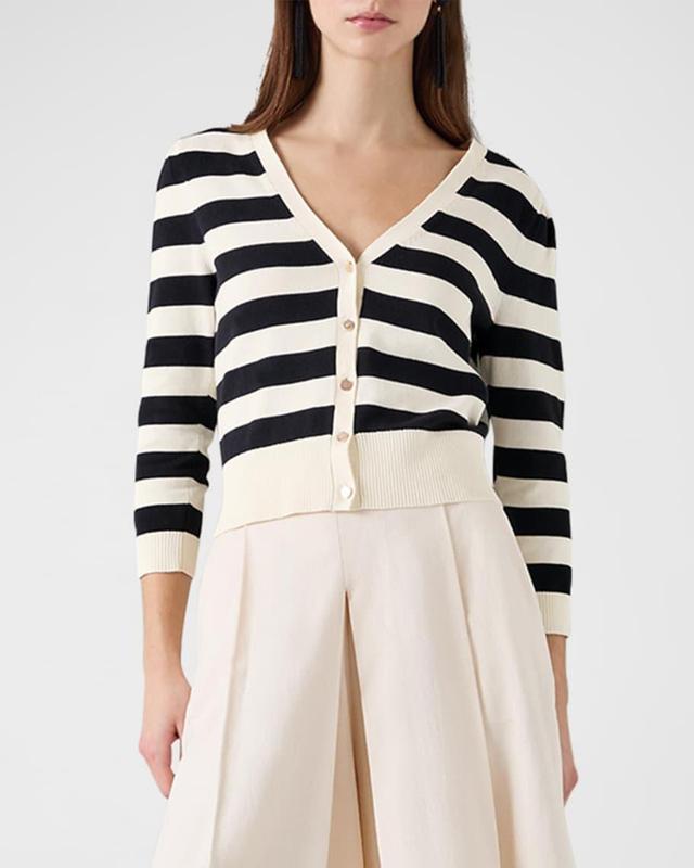 Bells Striped Button-Down Cardigan Product Image