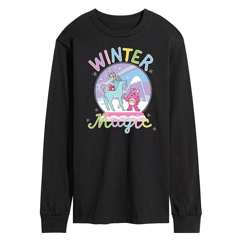 Mens Care Bears Unlock The Magic Winter Magic Long Sleeve Graphic Tee Product Image