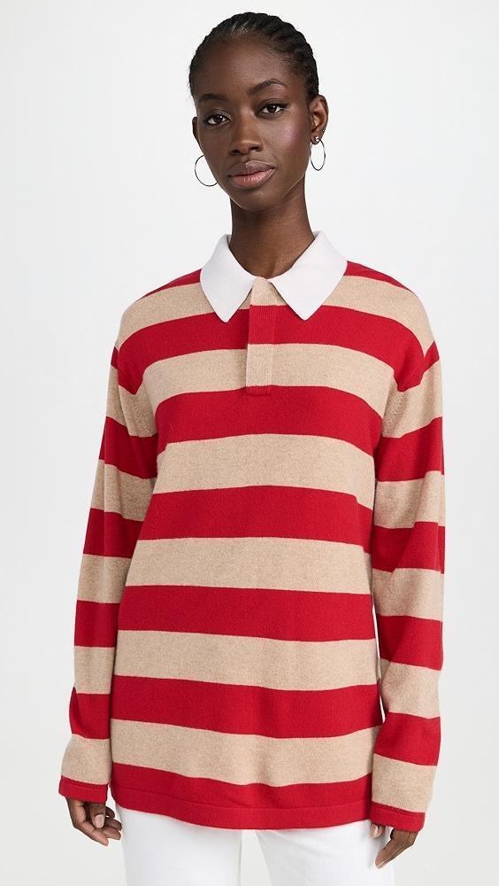 Guest in Residence Striped Rugby Cashmere Sweater | Shopbop Product Image