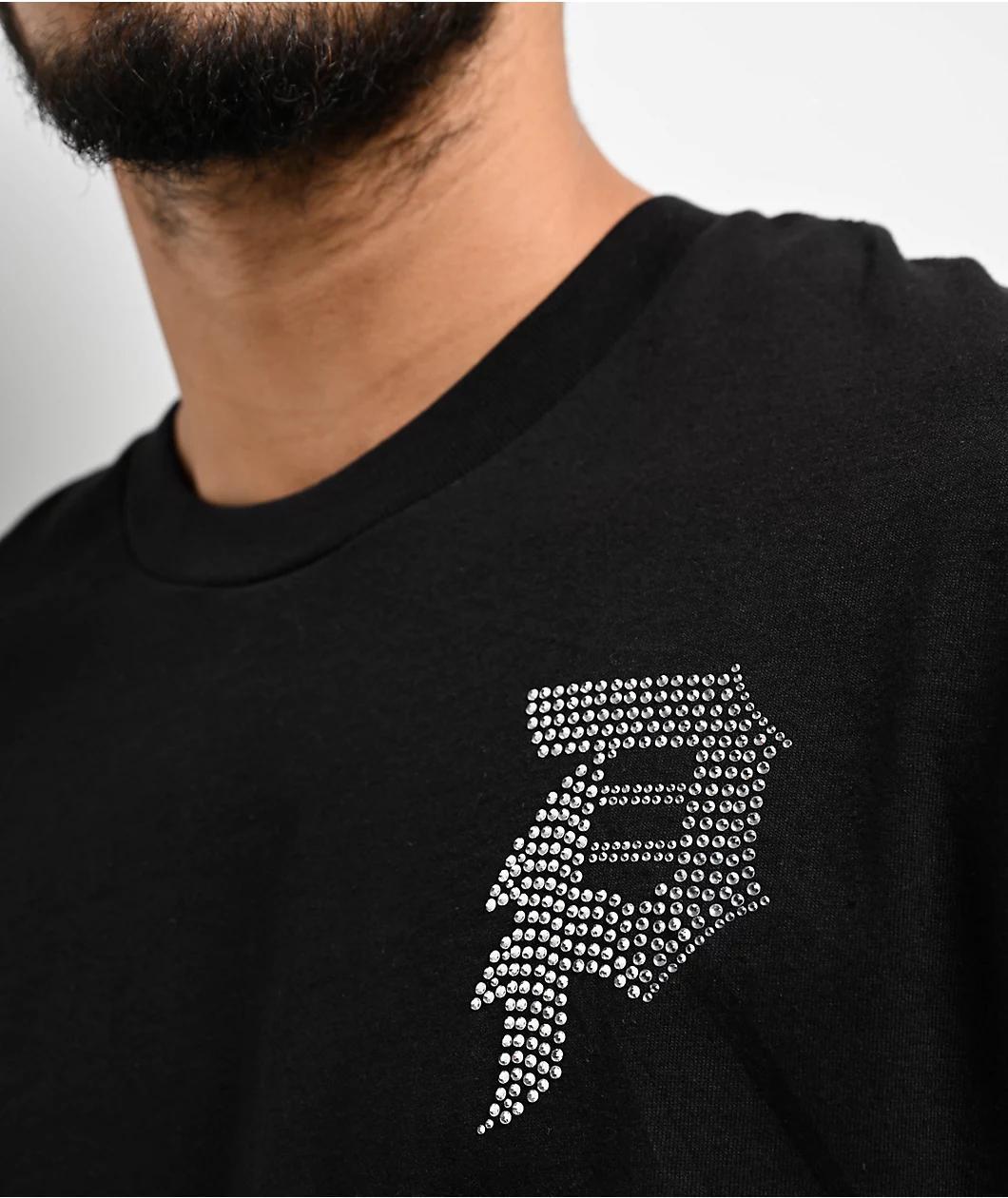 Prmitive Dice Rhinestone Heavyweight Black T-Shirt Product Image