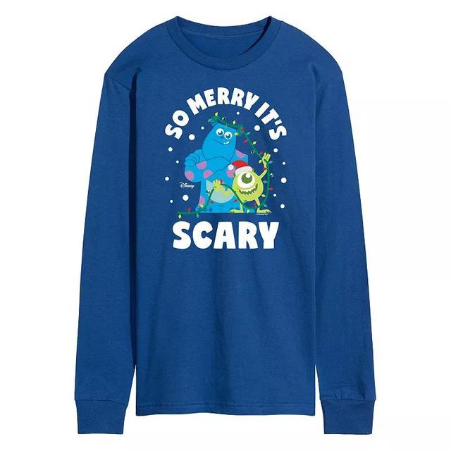 Disney / Pixars Monsters Inc. Mens So Merry Its Scary Long Sleeve Graphic Tee Product Image